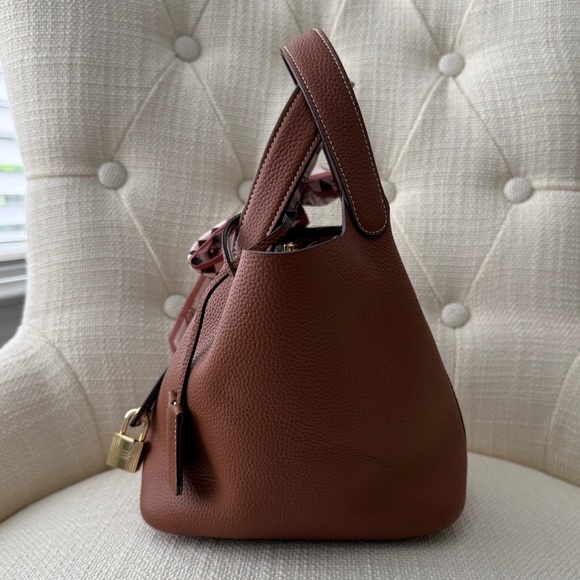 Designer-inspired Picotin 18 Mini Tote Bag in Gold (brown) - Picture 3 of 11